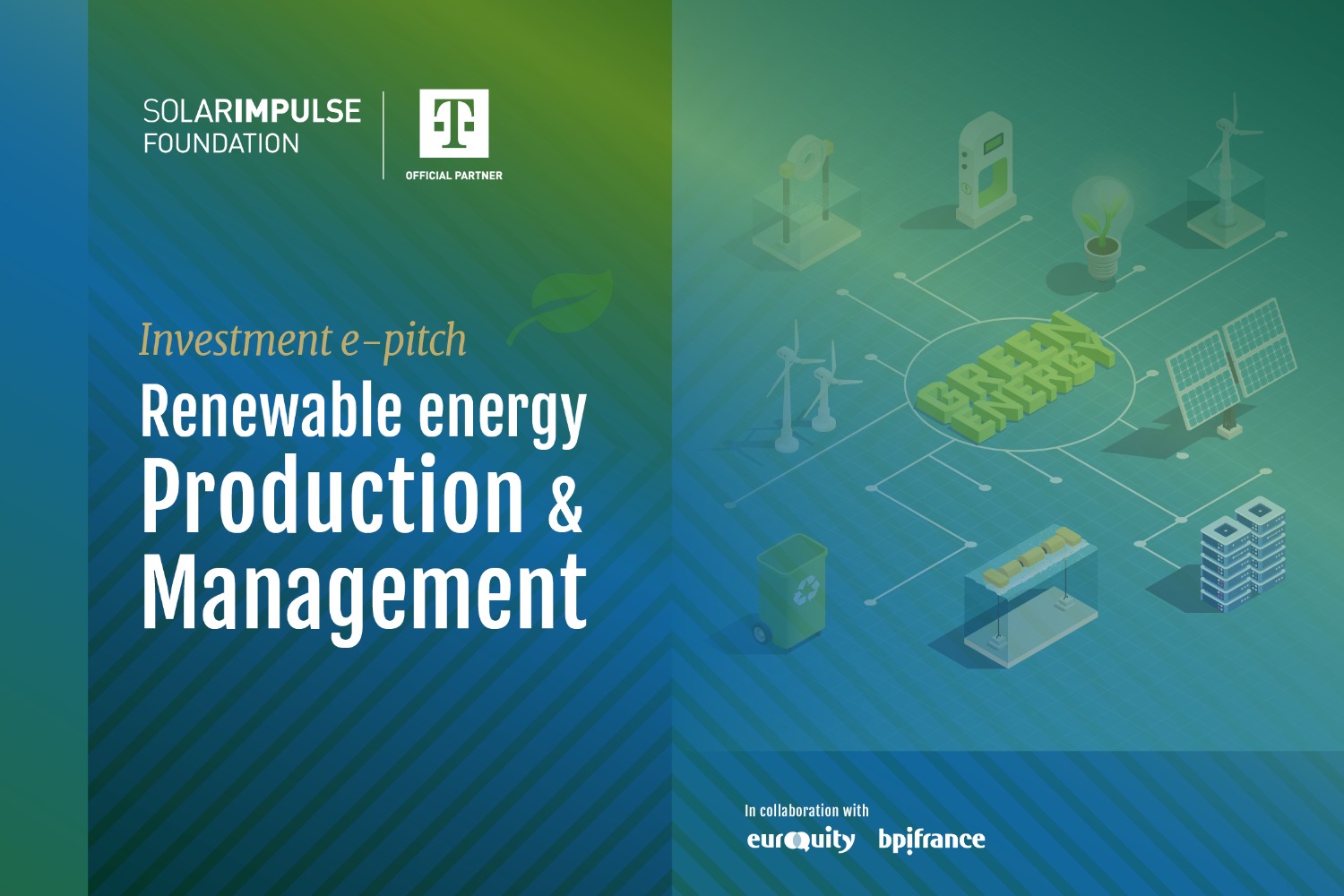 Produzione e gestione delle energie rinnovabili - Investimento e-pitch con Deutsche Telekom